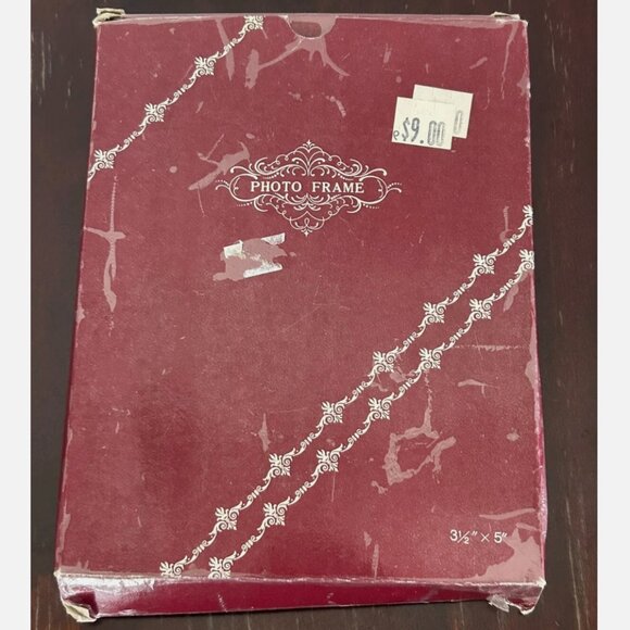 Vintage NOS 1989 Semo Pewter Photo Frame 5 x 7" Made in Korea w/Box - Picture 7 of 8